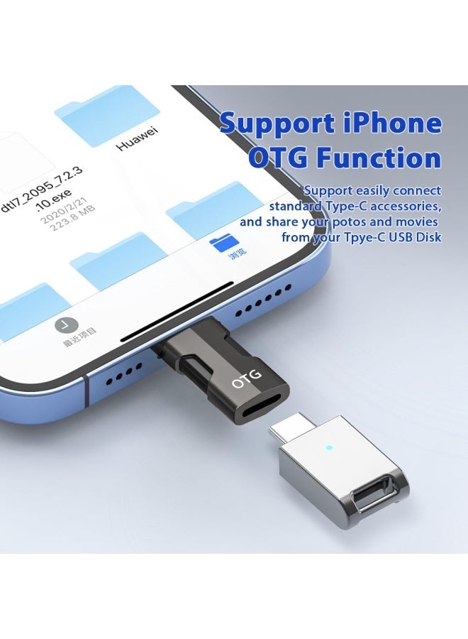 Peachjoy USB C Lightning Adapter with 30W PD Support - Fast Charging, Data and Audio Adapter Transfer, Male to Lightning Female Headphone Converter Fit for iPhone iPad [1 Fast Charging + 1 Audio] - Image 3